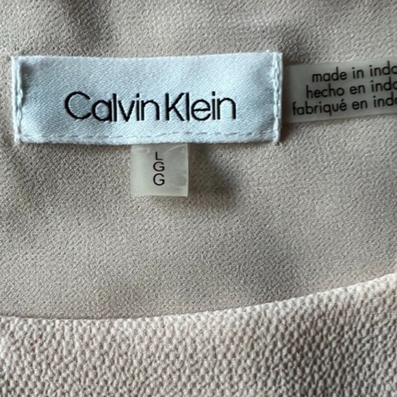 Calvin Klein Pale Pink Ruffled Sleeve Blouse Size Large - Picture 7 of 8